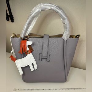 Small Leather Designer Inspired Tote